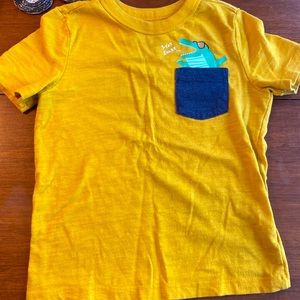 Old Navy Stay Sharp 3T crocodile alligator Yellow T-shirt tee